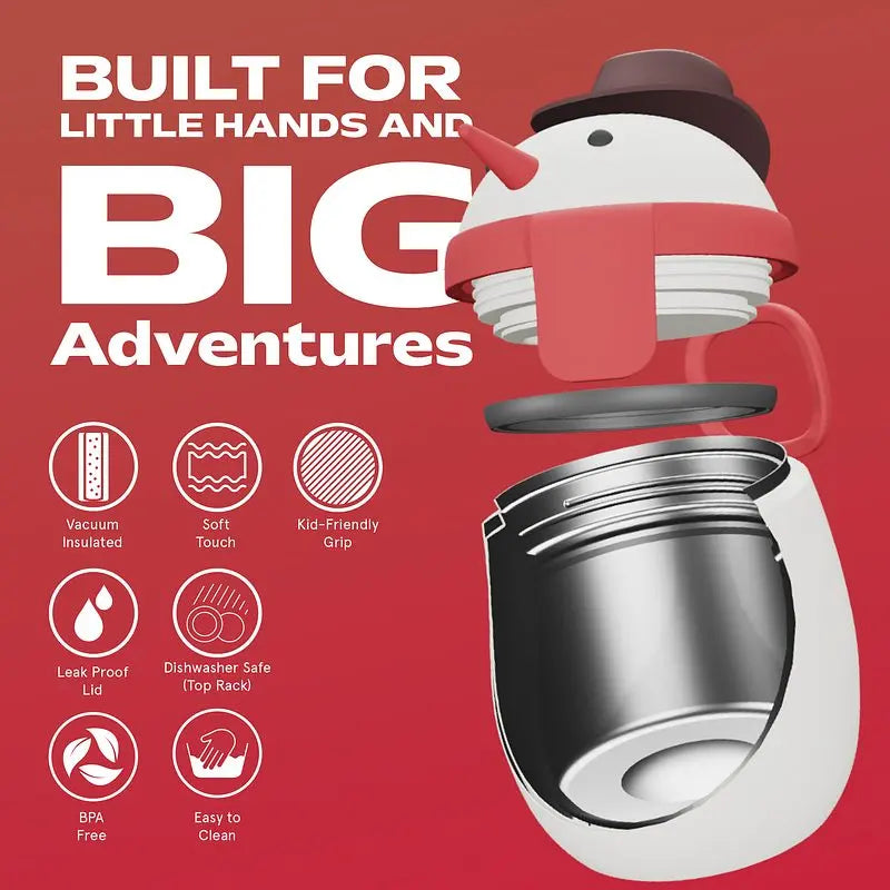 ASOBU Bestie Lunchbox Schneemann 600ml - Kinder Brotdose Edelstahl – praktisch für Alltag, Kita & Schule Lieblingsschuppen.de
