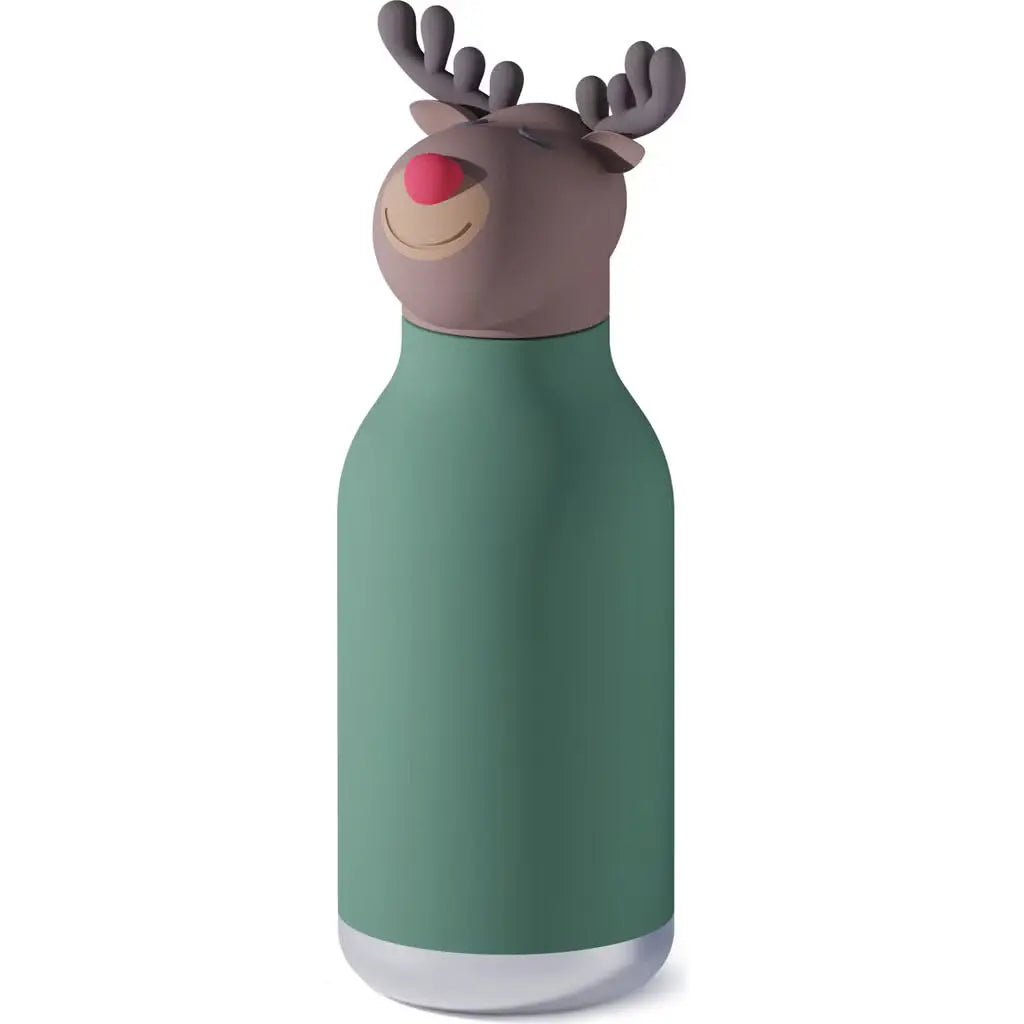 ASOBU Bestie Rentier Kinder Trinkflasche 460ml – Edelstahl Isolierflasche für Kita & Schule Lieblingsschuppen.de