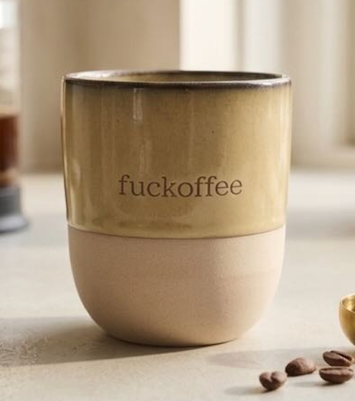 Steingut-Tasse „fuckoffee“ – Handmade Look Lieblingsschuppen.de