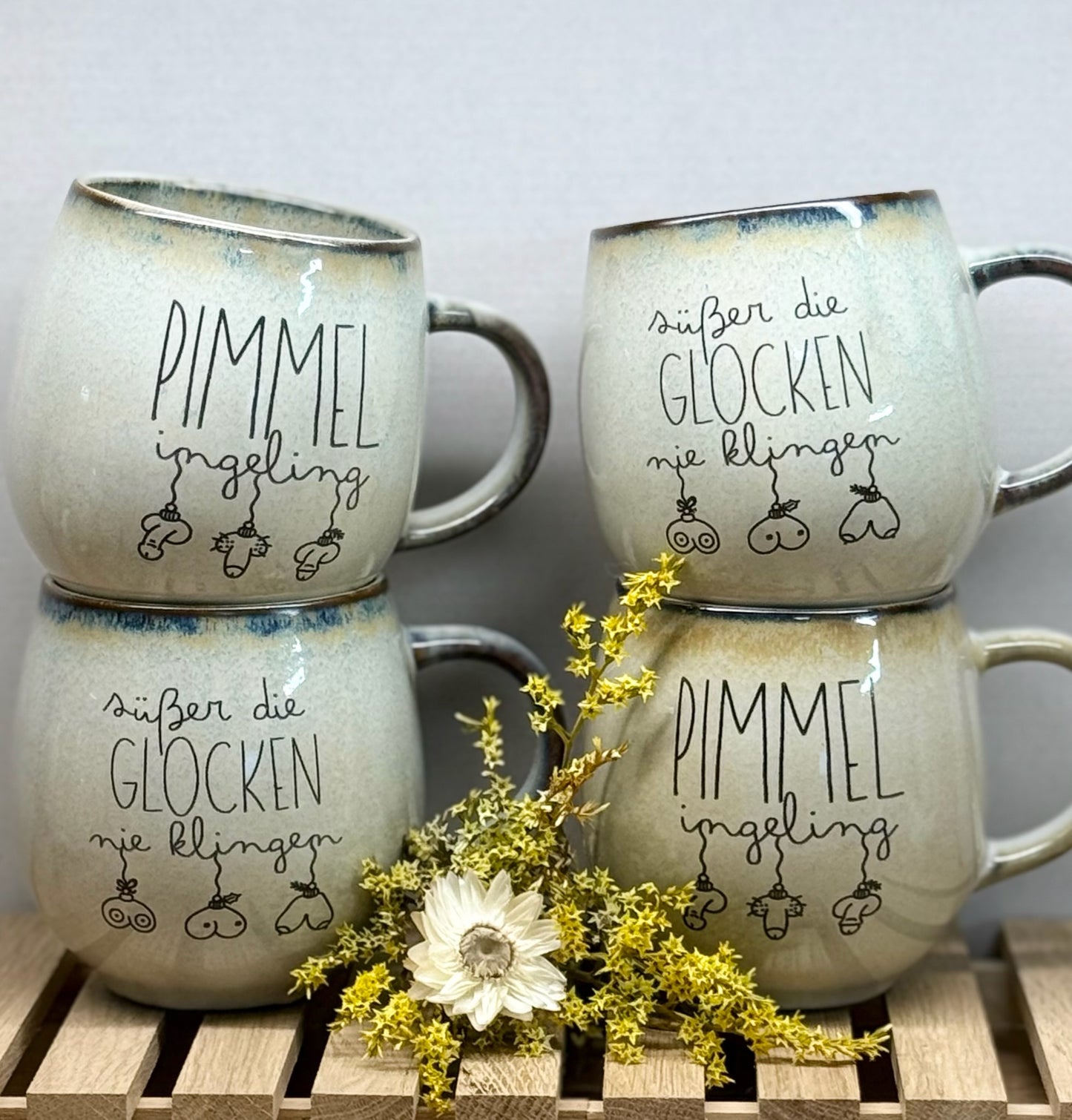 Weihnachts Tassen – “Pimmel-ingeling” & “Süßer die Glocken nie klingen”