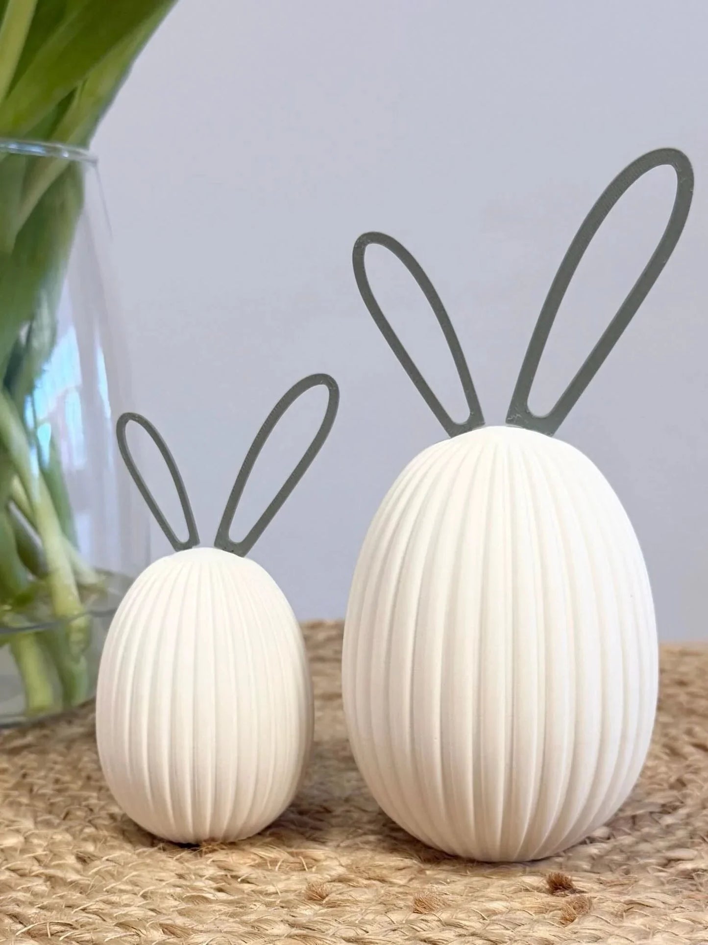 2er Set Osterei mit Hasenohren aus Keraflott by Lieblingsschuppen.de