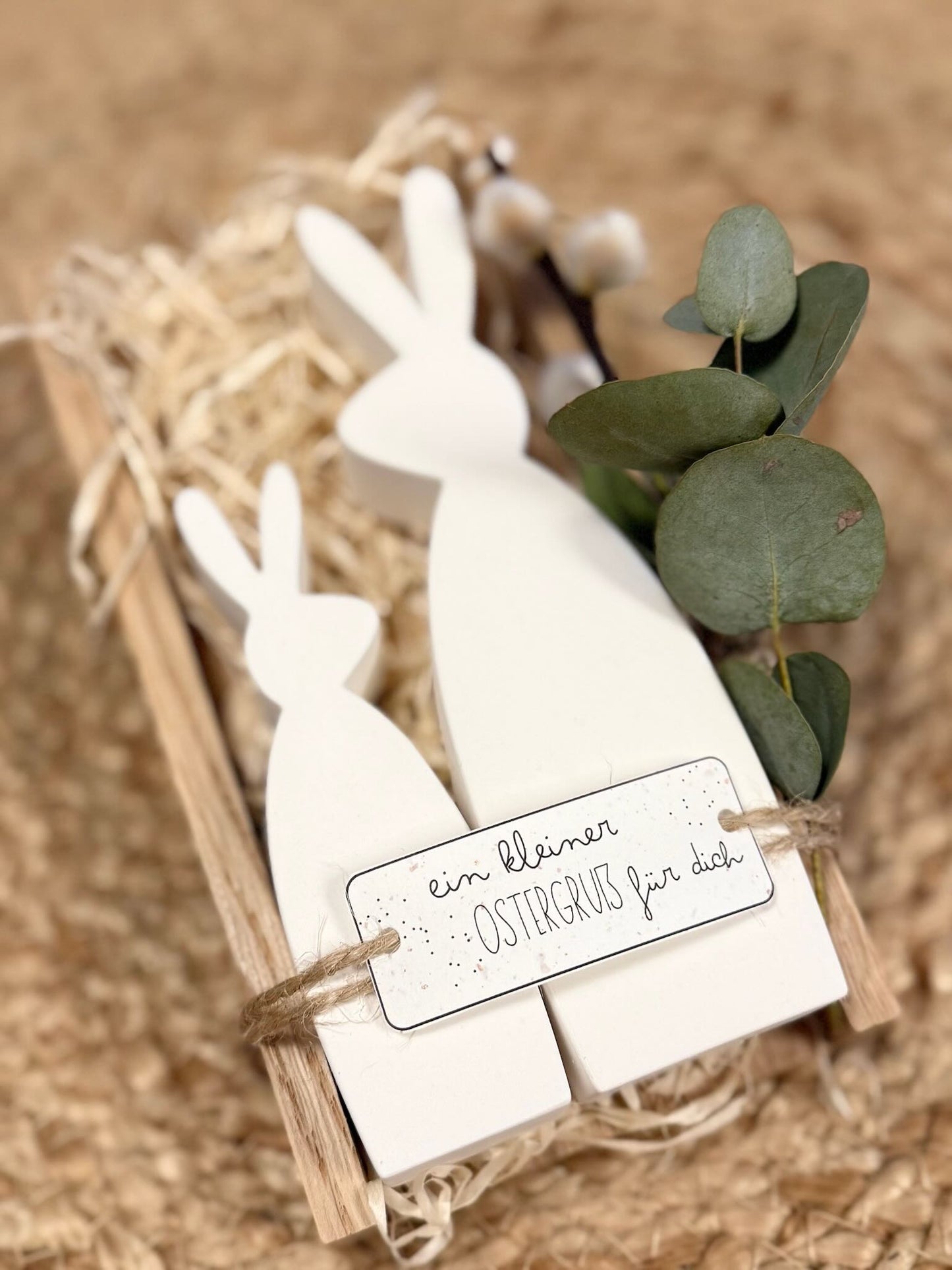 Osterhasen Deko im Holzrahmen – Ein kleiner Ostergruß für dich