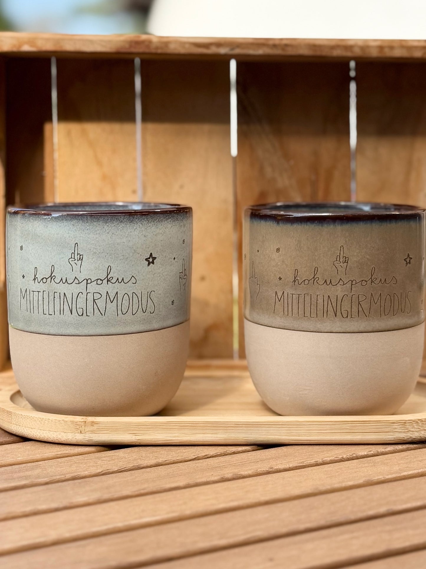 Statement-Tasse aus Keramik – witzig, frech & handveredelt