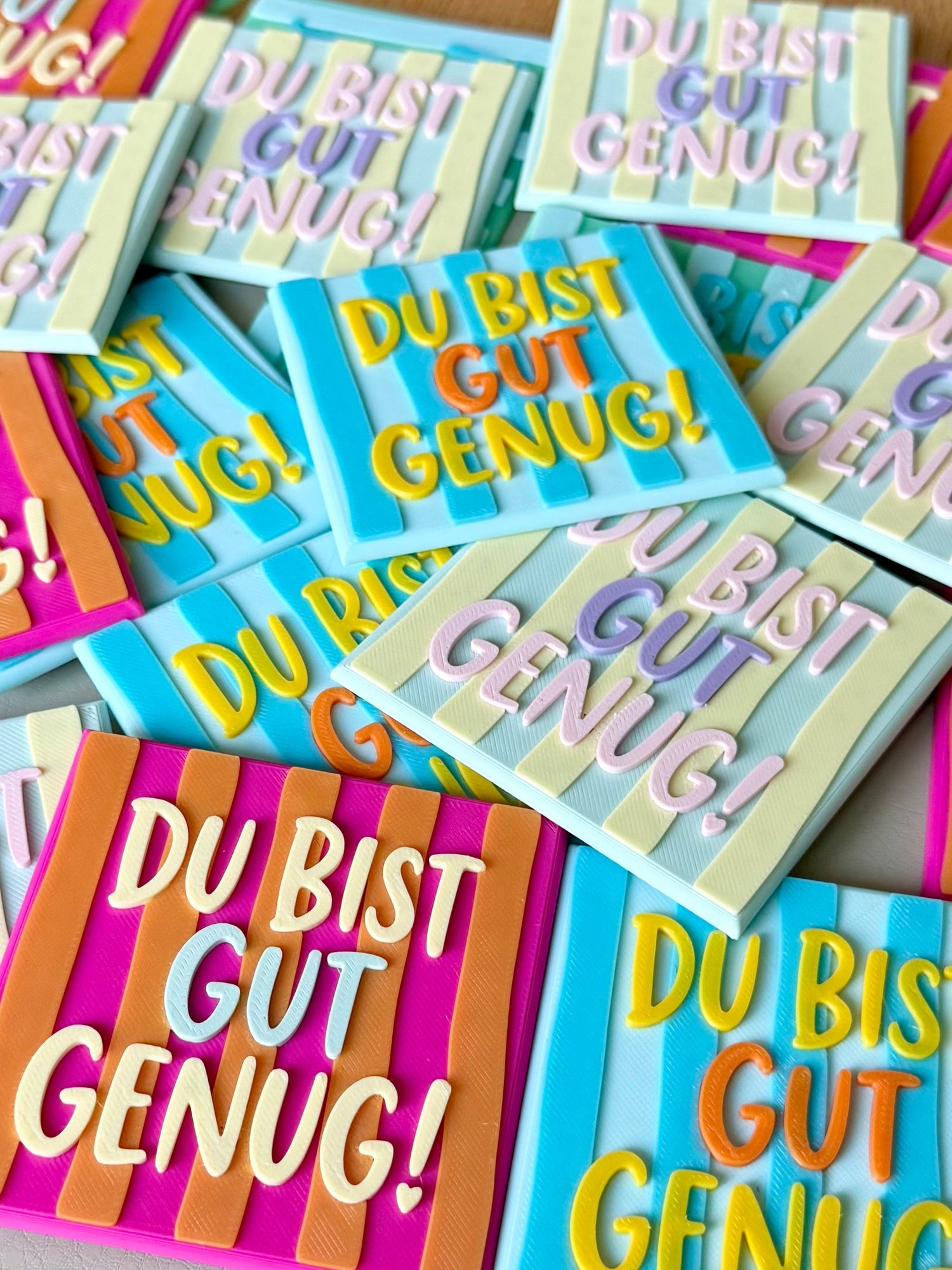 Du bist gut genug – Affirmationstafel 8x8 cm Lieblingsschuppen.de