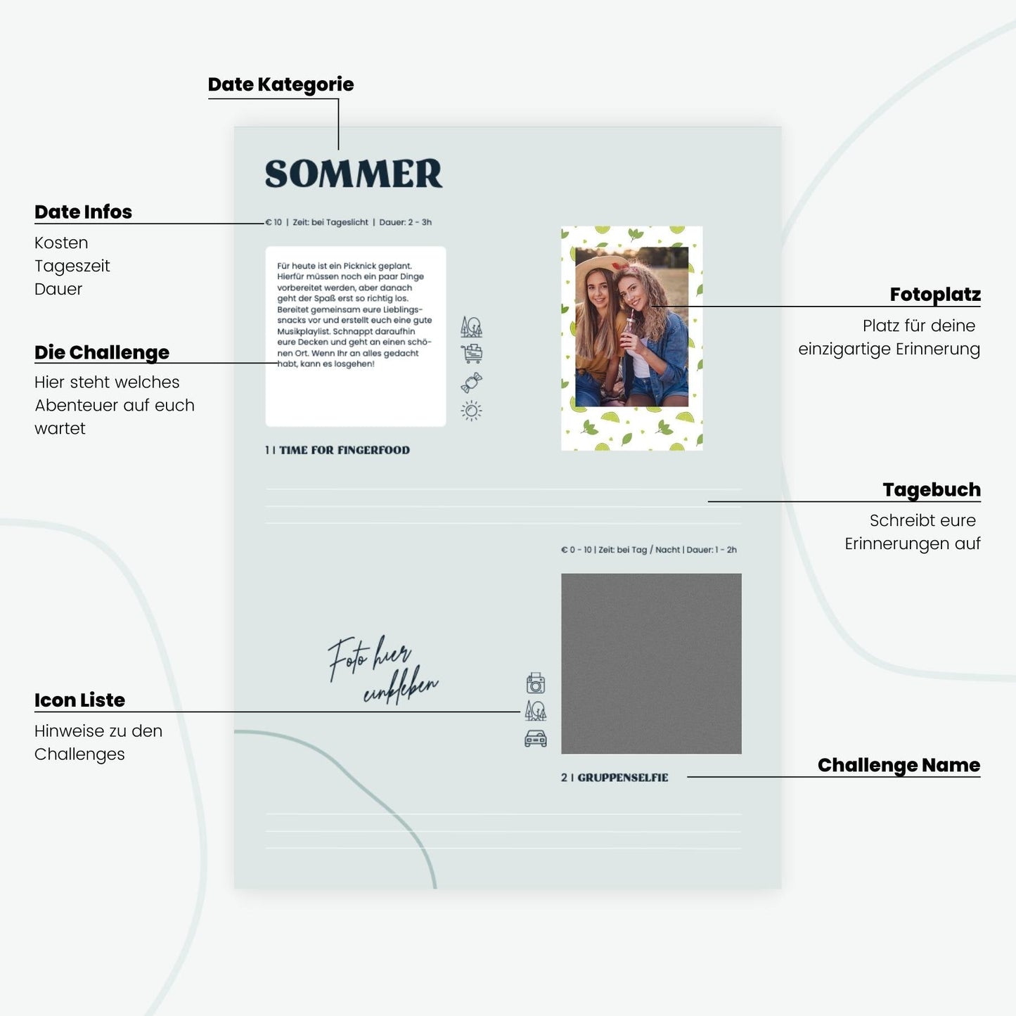 Challengebuch für beste Freundinnen