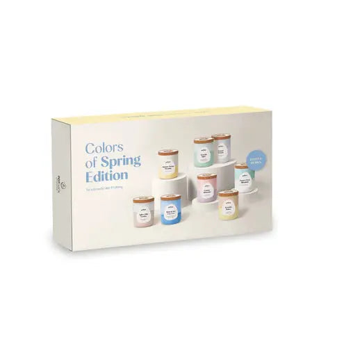 Potluck Colours of Spring | 8er Design Edition Geschenkset | 8 wiederverwendbare Keramiktöpfe Potluck