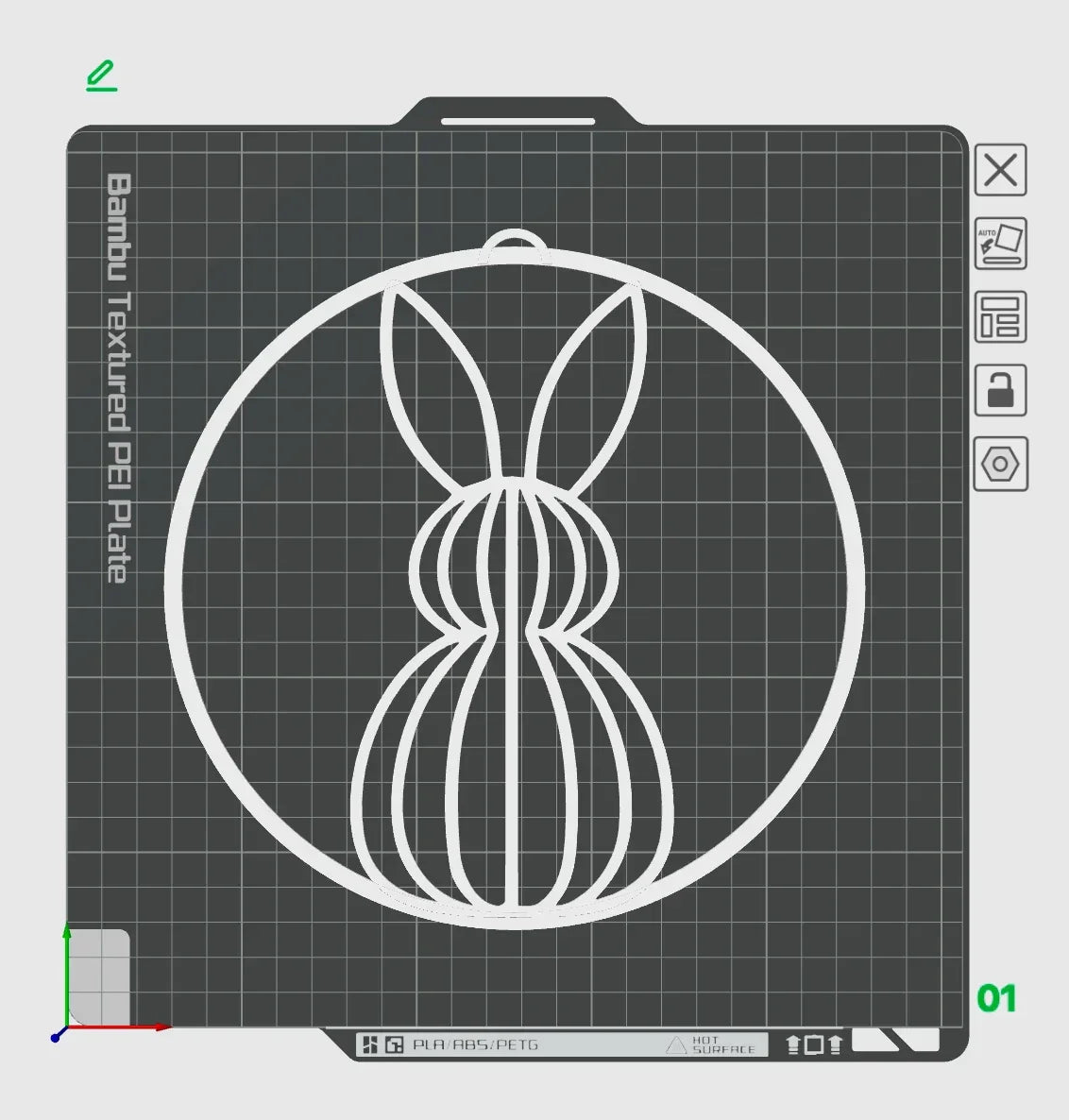 Osterhasen Ring modern | 3D Druckdatei STL & 3MF | Bambu Studio | 20 cm by Lieblingsschuppen.de