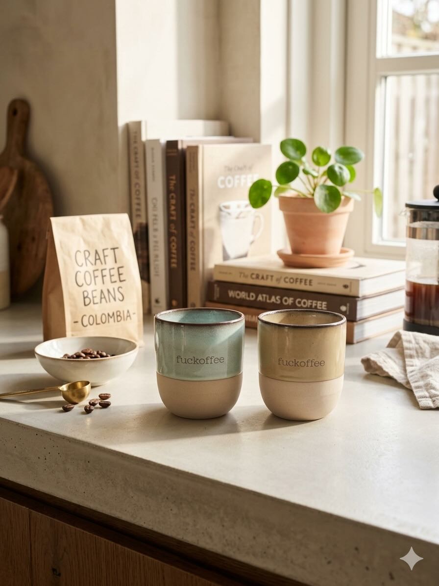 Steingut-Tasse „fuckoffee“ – Handmade Look Lieblingsschuppen.de