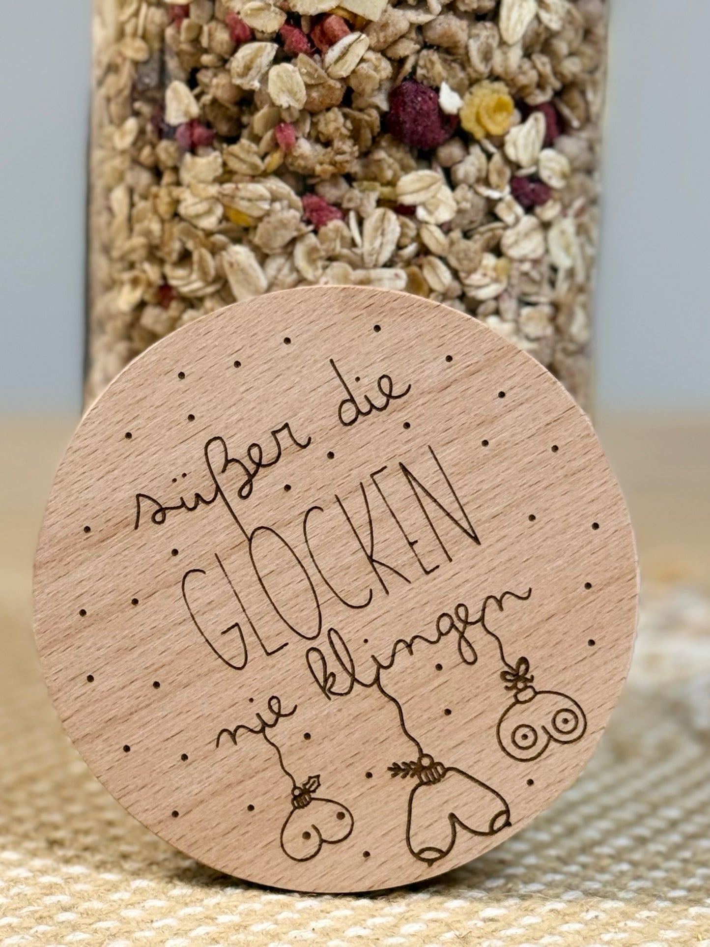 Vorratsglas „Süßer die Glocken nie klingen“ – Weihnachtsglas mit Gravur