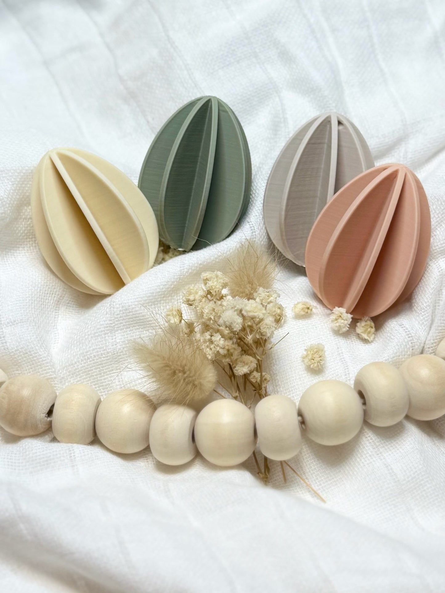 4er Set Ostereier Anhänger im Waben Design aus dem 3D Druck inkl. Versand