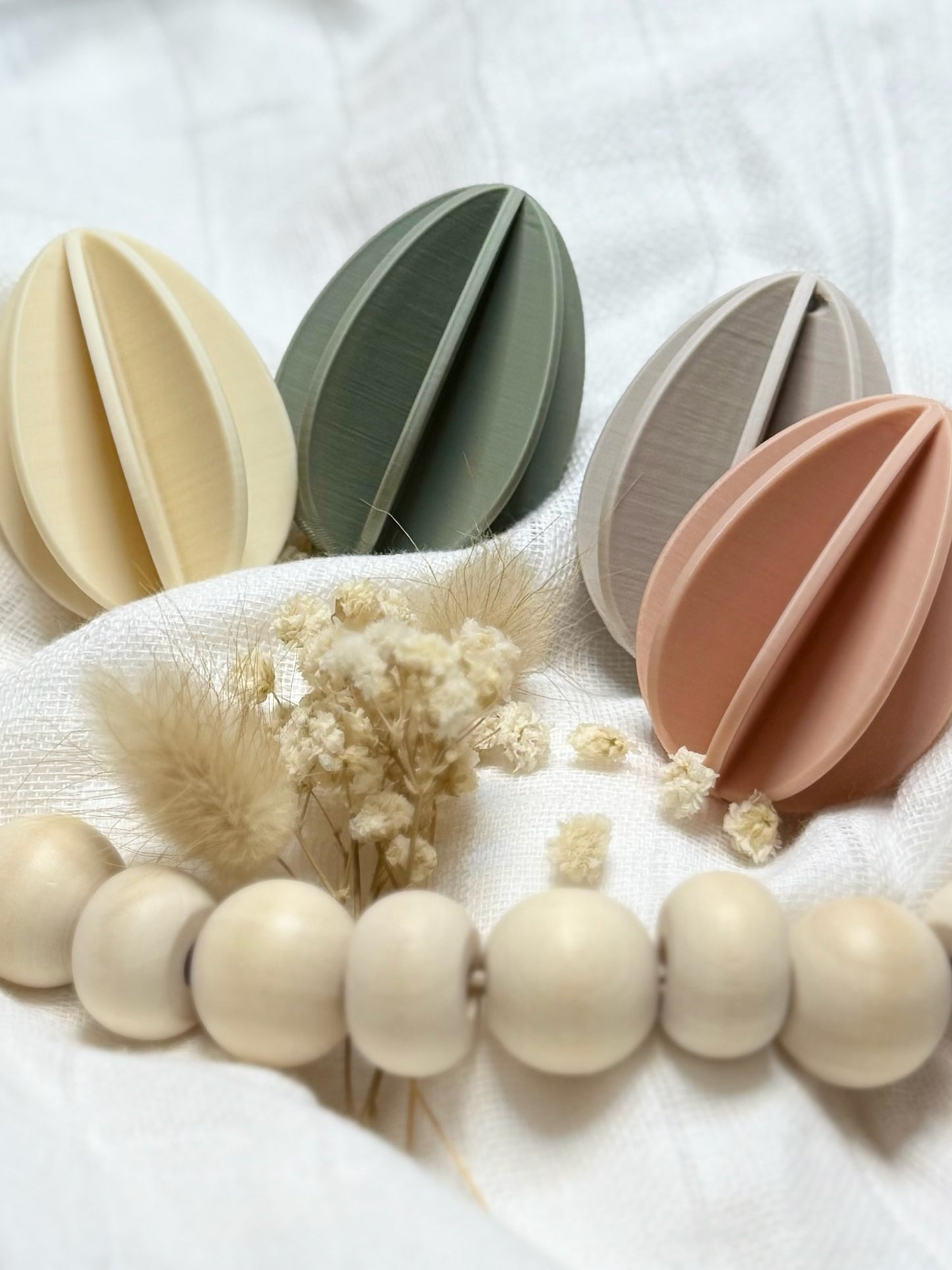 4er Set Ostereier Anhänger im Waben Design aus dem 3D Druck inkl. Versand