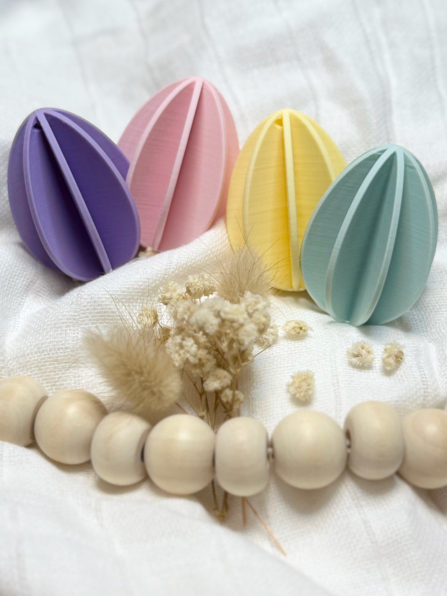 4er Set Ostereier Anhänger im Waben Design aus dem 3D Druck inkl. Versand