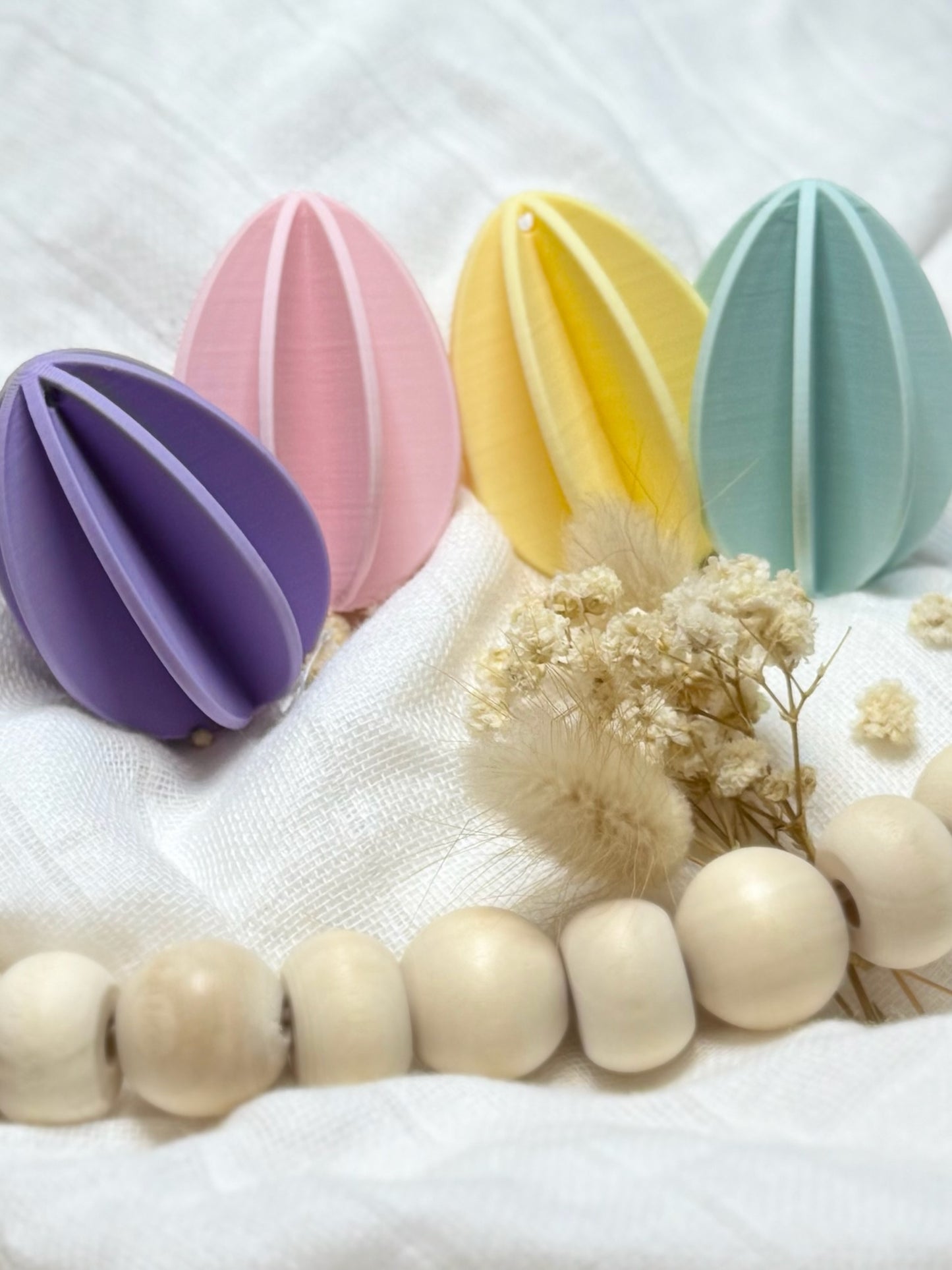 4er Set Ostereier Anhänger im Waben Design aus dem 3D Druck inkl. Versand