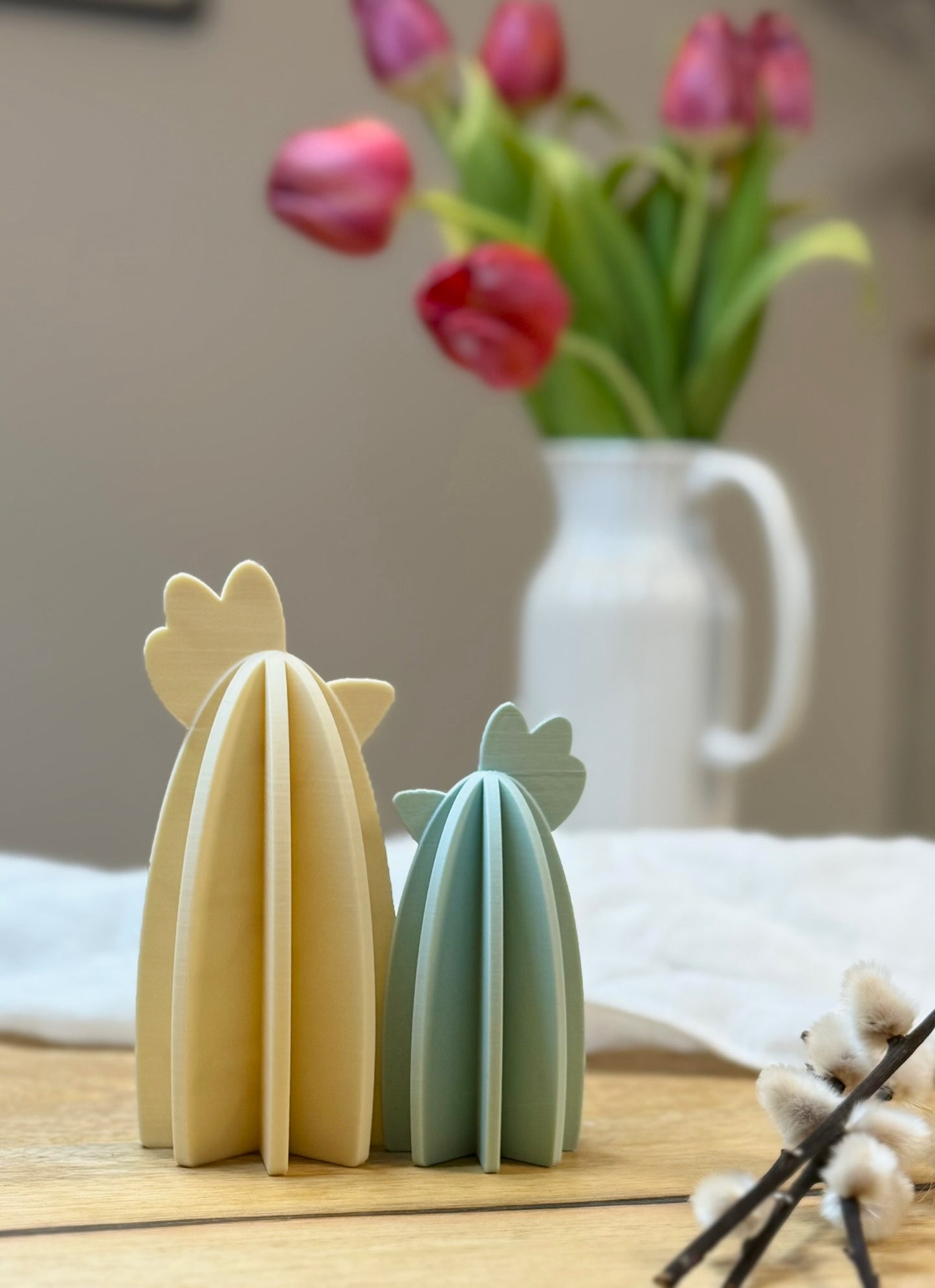 3D Druck Osterhuhn Set | Moderne Osterdeko | Hühnchen in Pastell & Bunt | Osterdekoration aus PLA