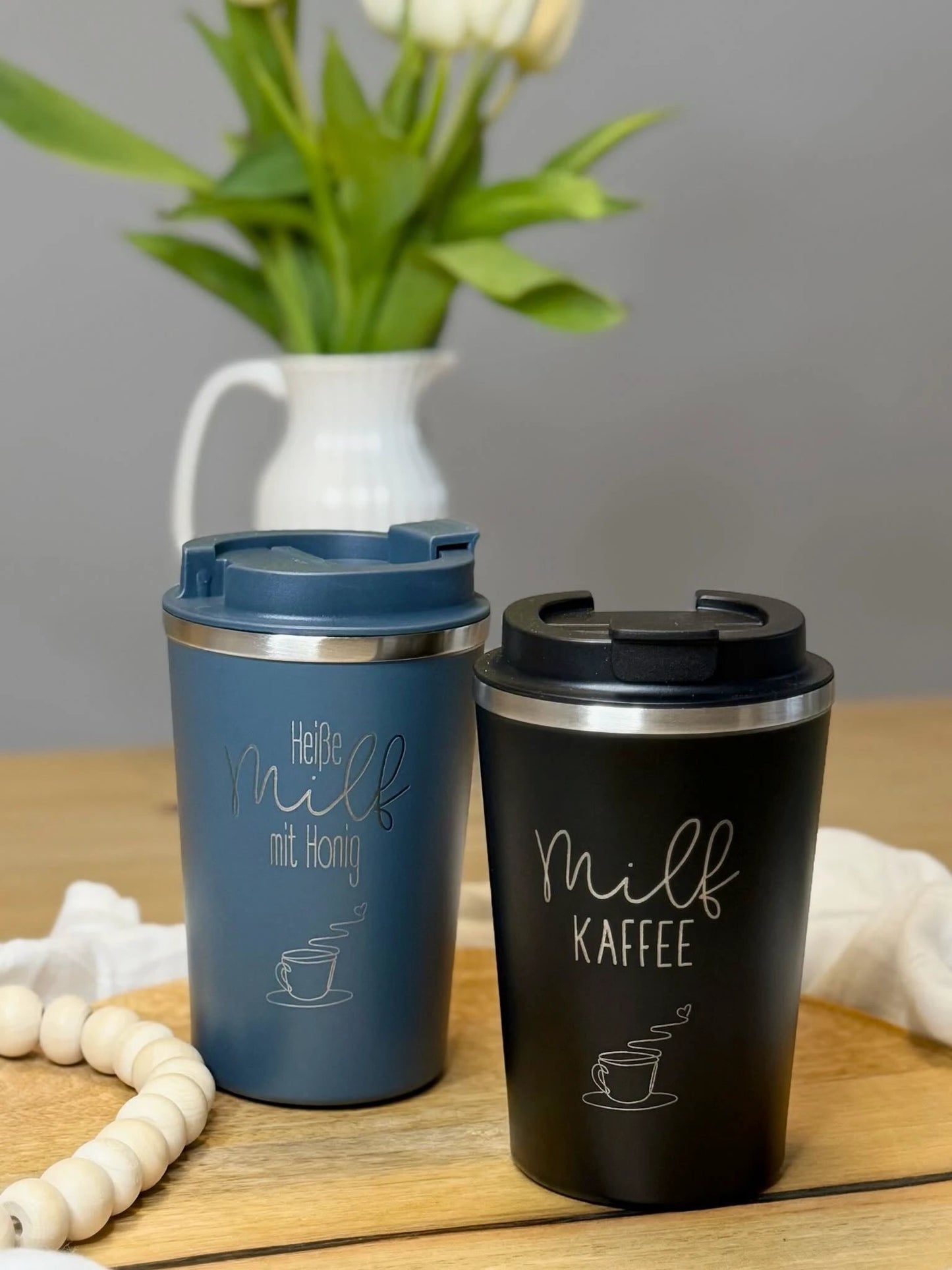 Thermobecher Milf Kaffee | Heiße Milf mit Honig | Edelstahl to go by Lieblingsschuppen.de