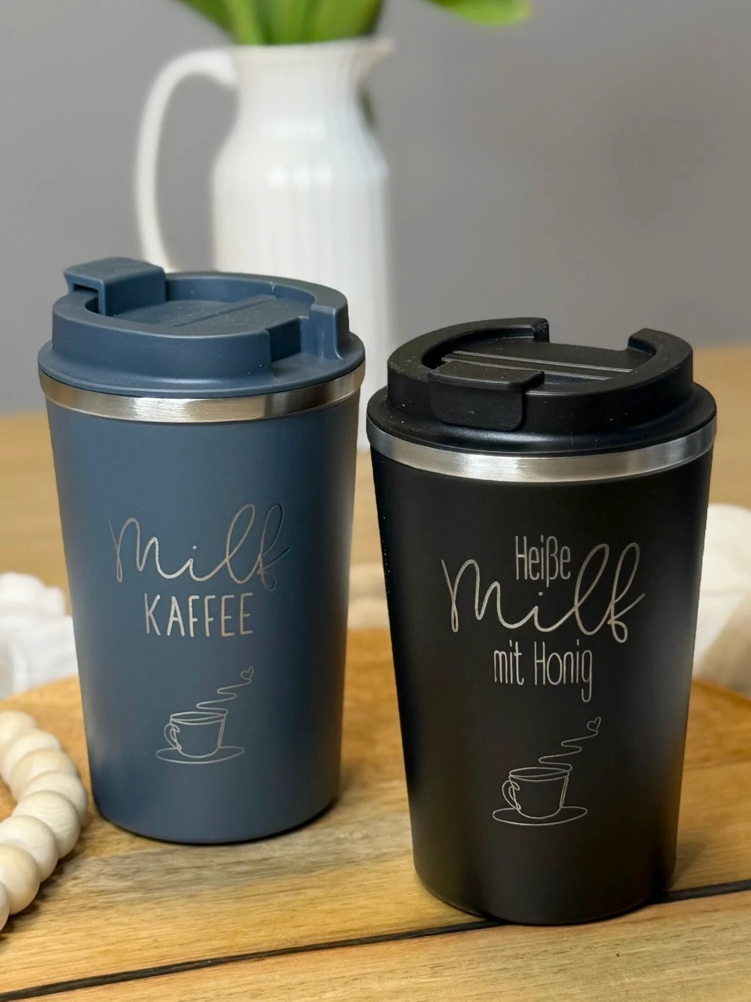 Thermobecher Milf Kaffee | Heiße Milf mit Honig | Edelstahl to go by Lieblingsschuppen.de