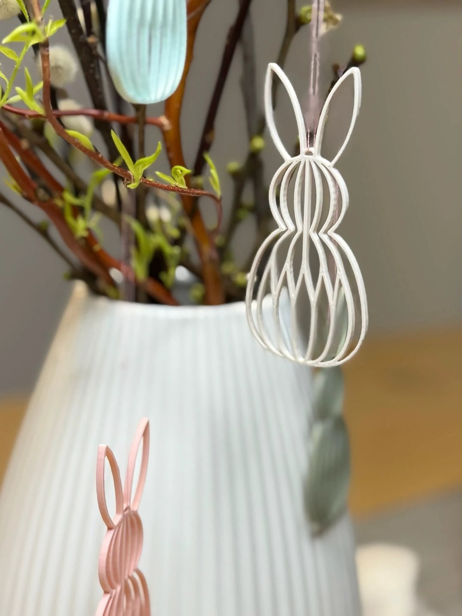 Osterhasen Anhänger 3D Druckdatei | Minimalistische Osterdeko by Lieblingsschuppen.de