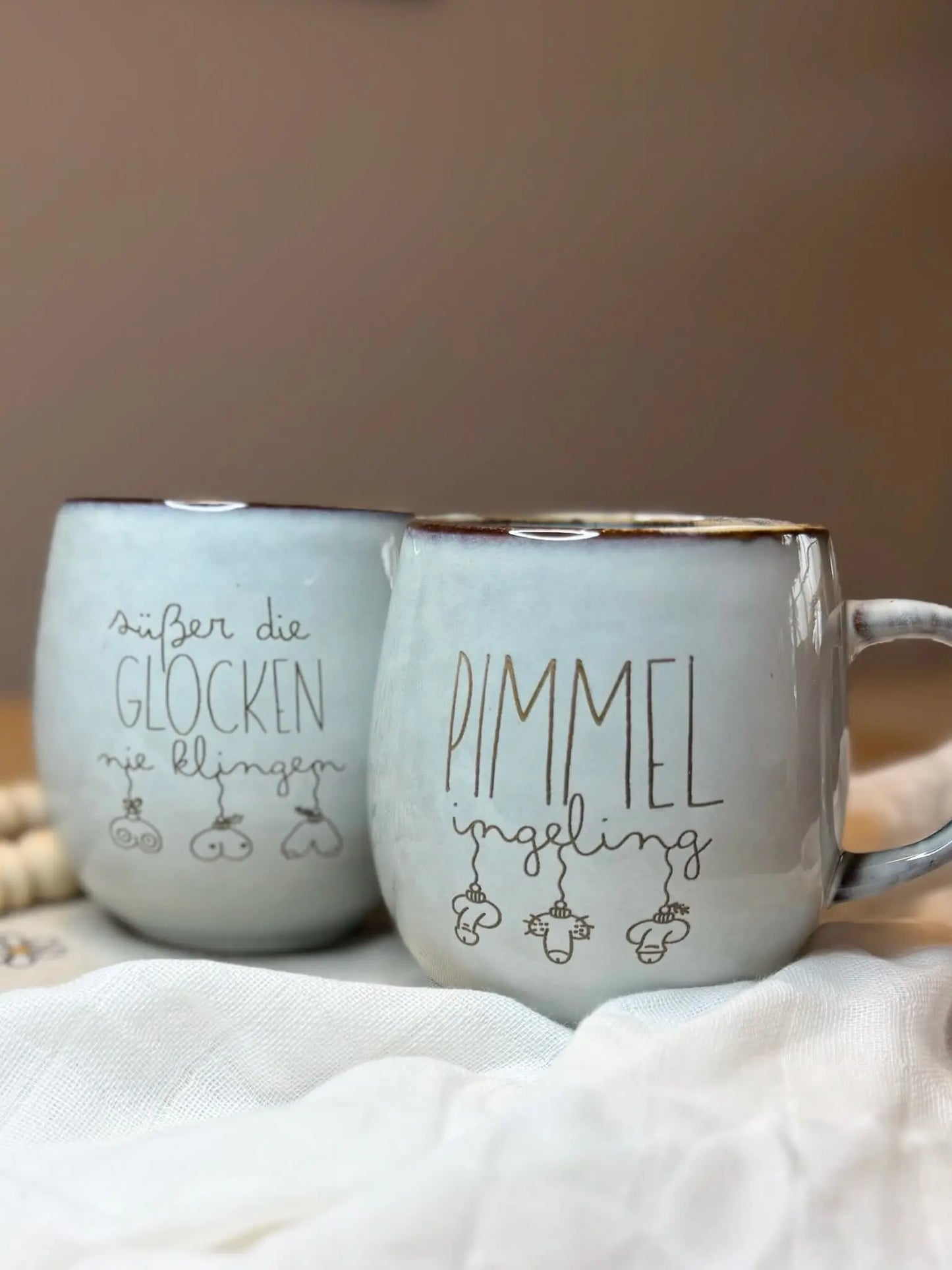 Weihnachts Tassen – “Pimmel-ingeling” & “Süßer die Glocken nie klingen” – lustiges Geschenk für Büro & Freunde Lieblingsschuppen.de
