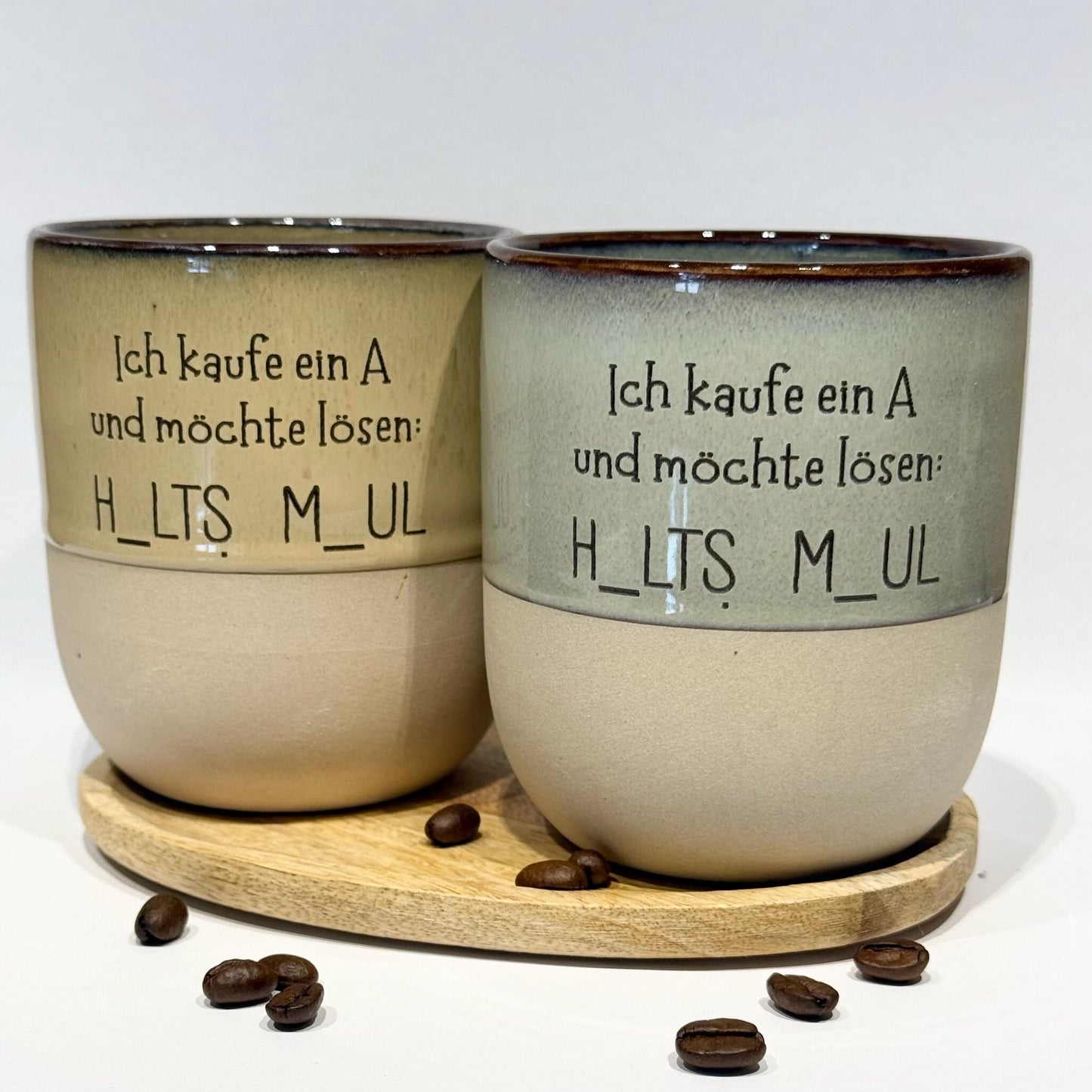 Tasse „Halts Maul" – Witzige Kaffeetasse mit Spruch