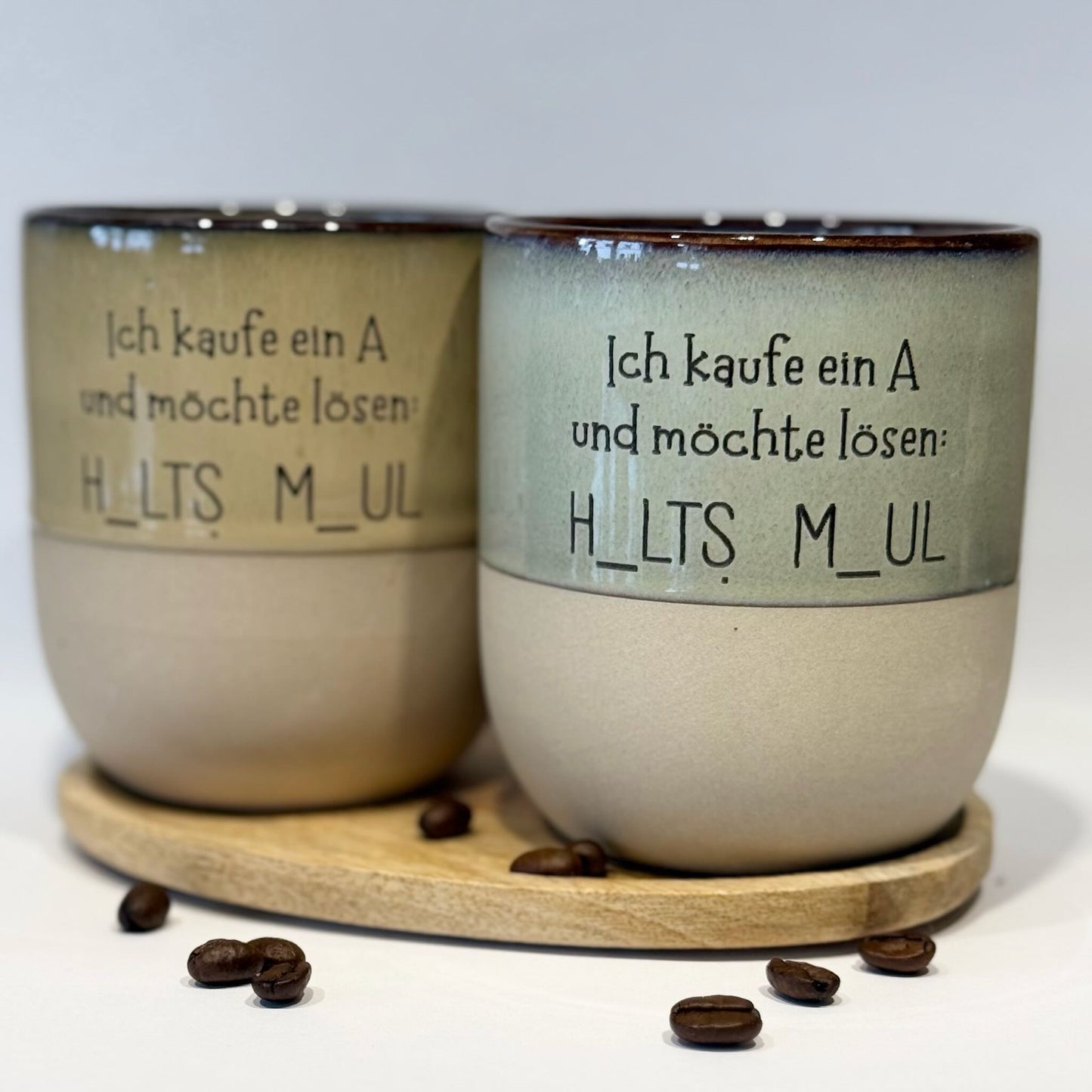 Tasse „Halts Maul" – Witzige Kaffeetasse mit Spruch