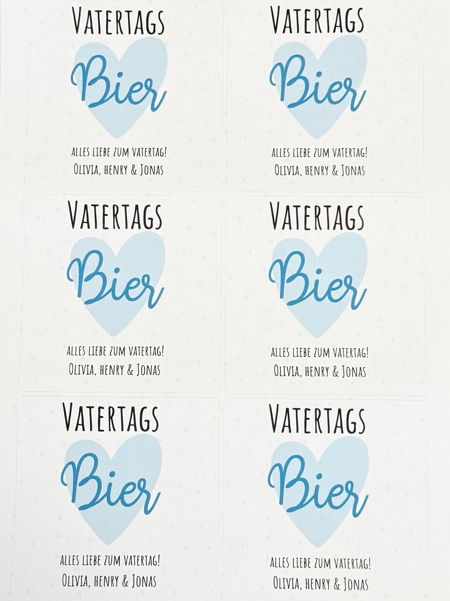 Vatertags Bier Etiketten + Flaschenöffner