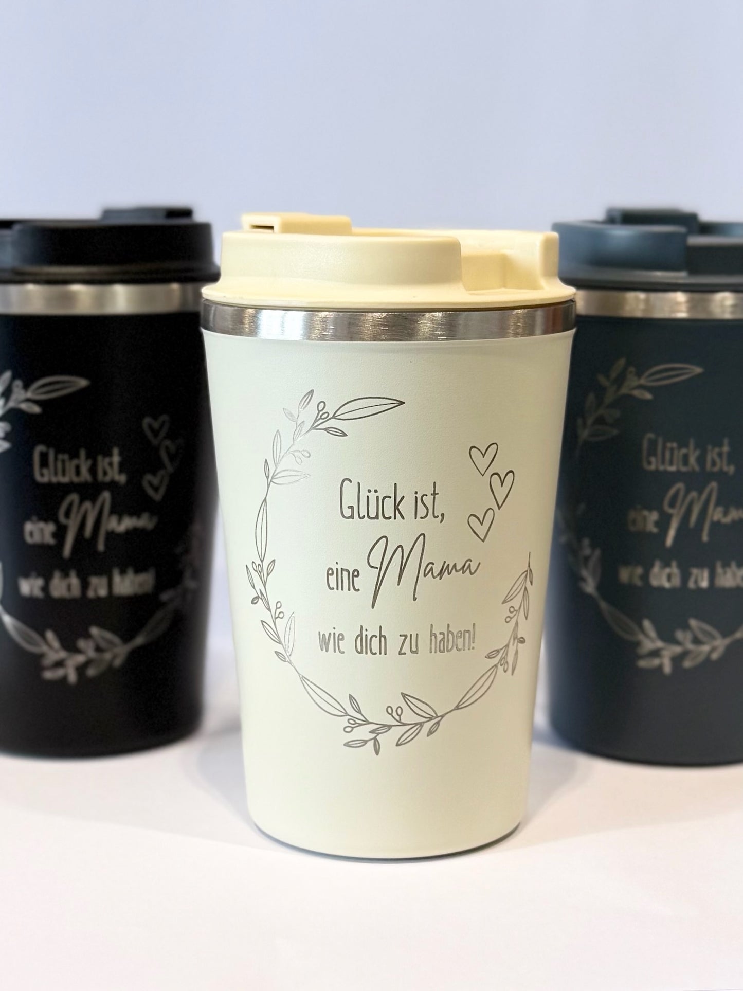 Thermobecher „Glück ist, eine Mama wie dich zu haben“ – Das perfekte Muttertagsgeschenk!