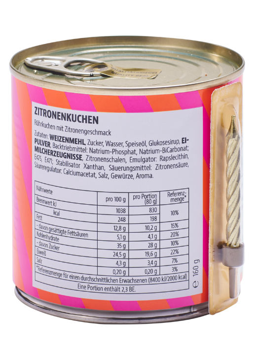Cancake Friede Freude Feierlaune – Zitronenkuchen in Neon Pink/Orange Cancake