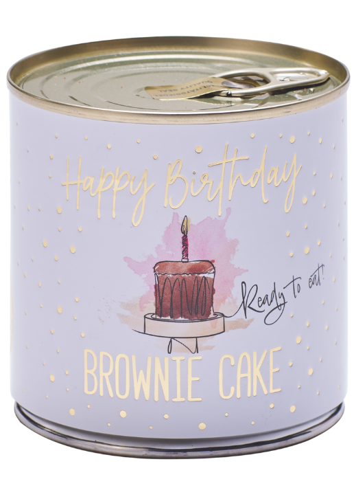 Cancake Happy Birthday white – Brownie Geburtstagskuchen im Dosenformat Cancake