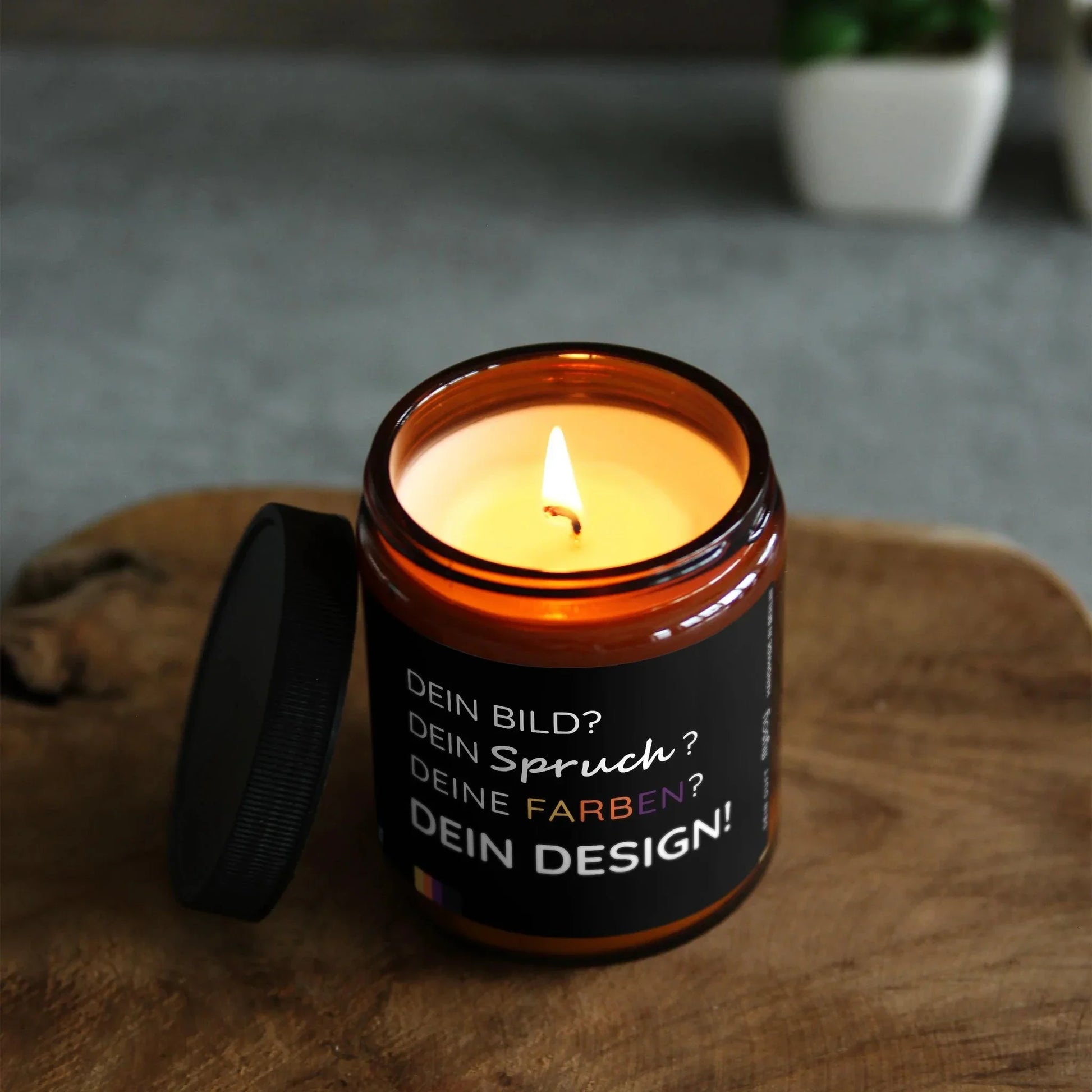 Personalisierte Duftkerze | Kerze mit eigenem Foto, Spruch oder Logo by mysoy