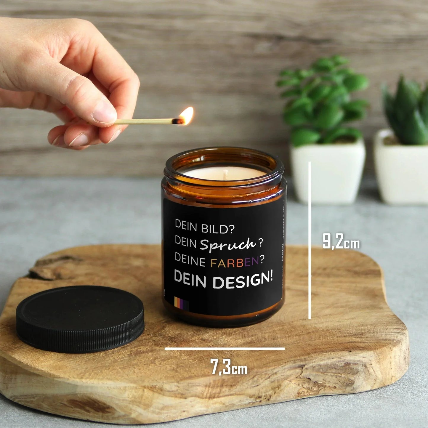 Personalisierte Duftkerze | Kerze mit eigenem Foto, Spruch oder Logo by mysoy