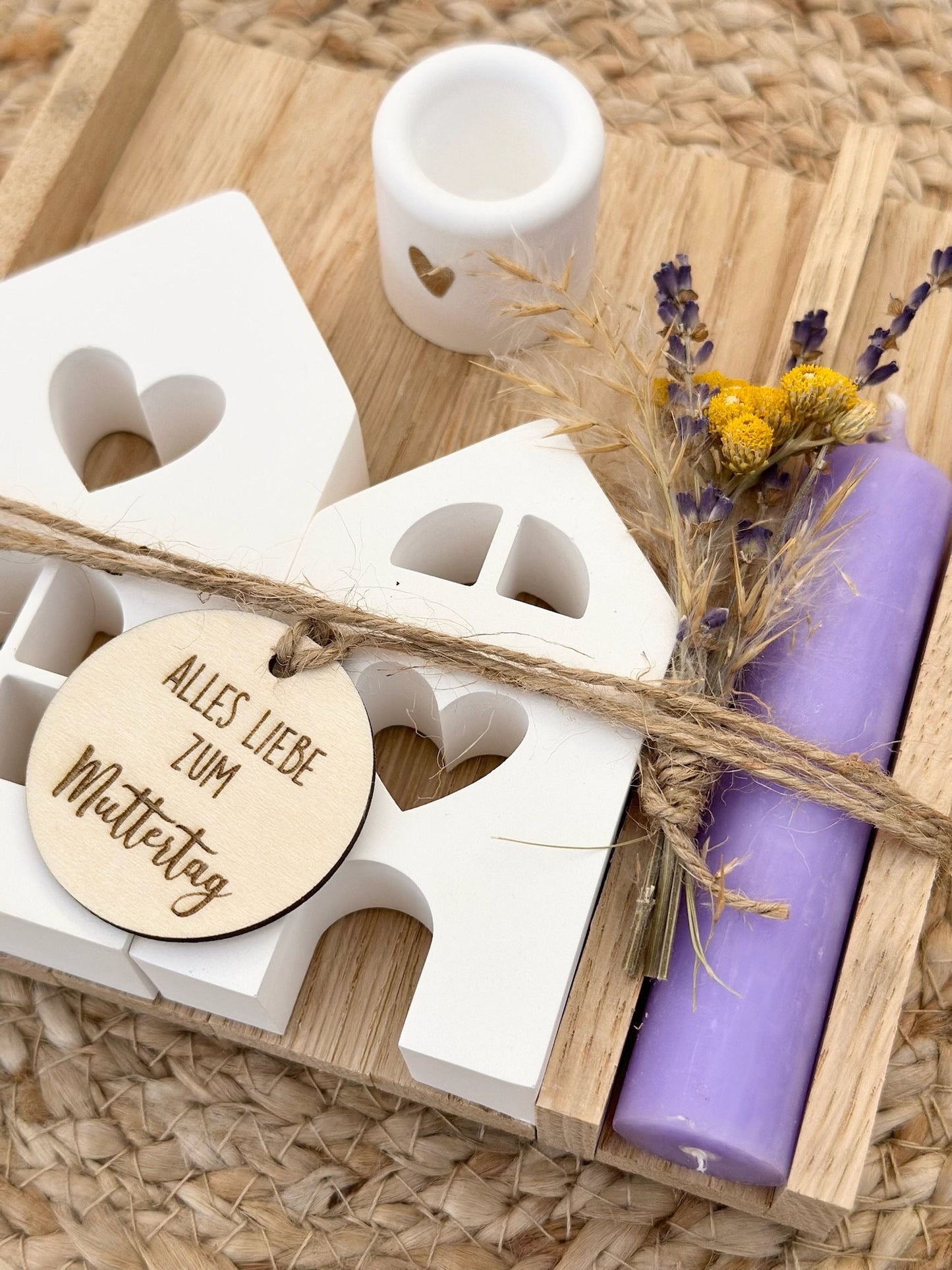 Muttertagsgeschenk, kleines Mitbringsel, Muttertag Geschenkset, Lichthäuser, Kerzenhalter, Kleinigkeit zu Muttertag, Mama