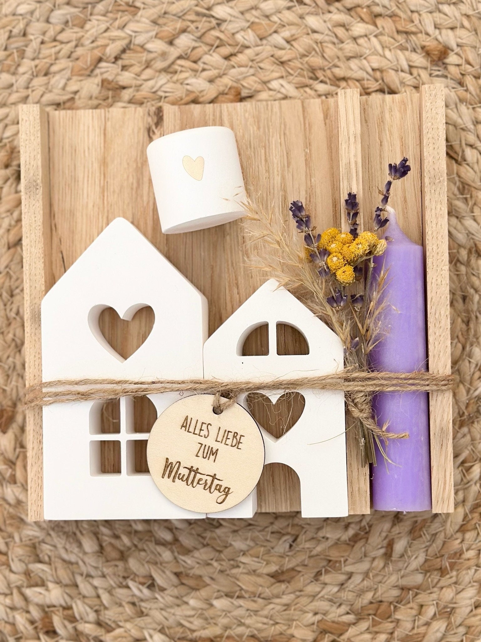 Muttertagsgeschenk, kleines Mitbringsel, Muttertag Geschenkset, Lichthäuser, Kerzenhalter, Kleinigkeit zu Muttertag, Mama