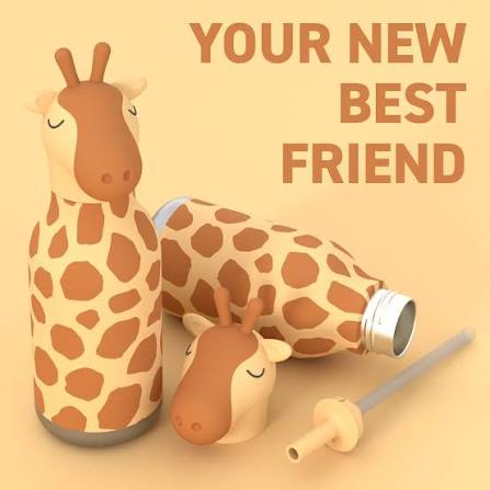 ASOBU Bestie Giraffe Trinkflasche 460ml – Ansicht 2