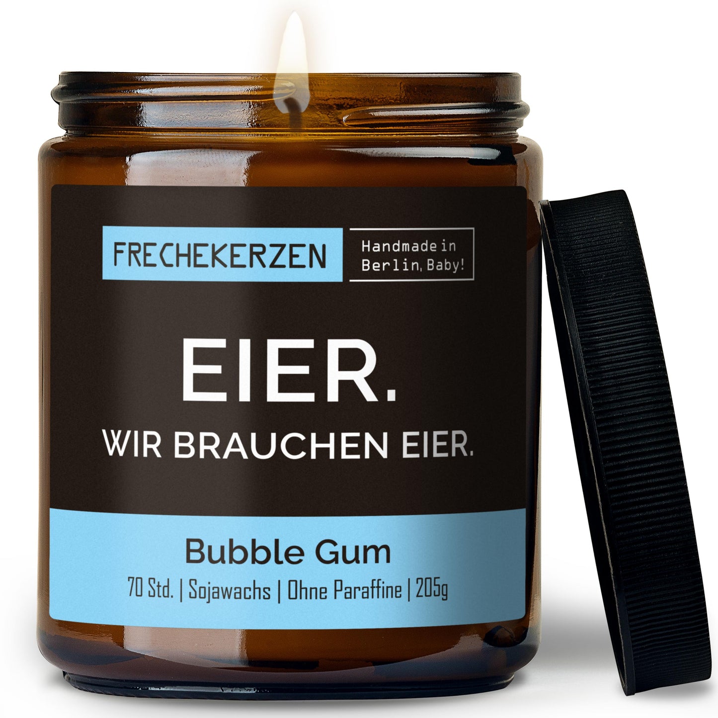 Freche Kerze | eier. wir brauchen eier.