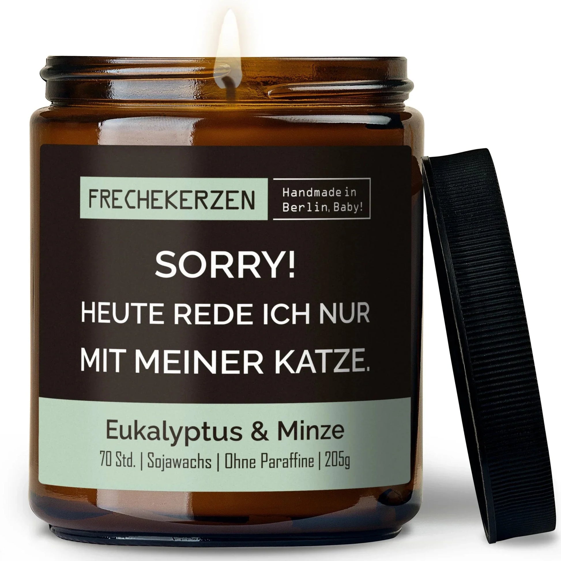 Sojawachs Kerze | sorry! heute rede ich nur mit meiner katze. by mysoy