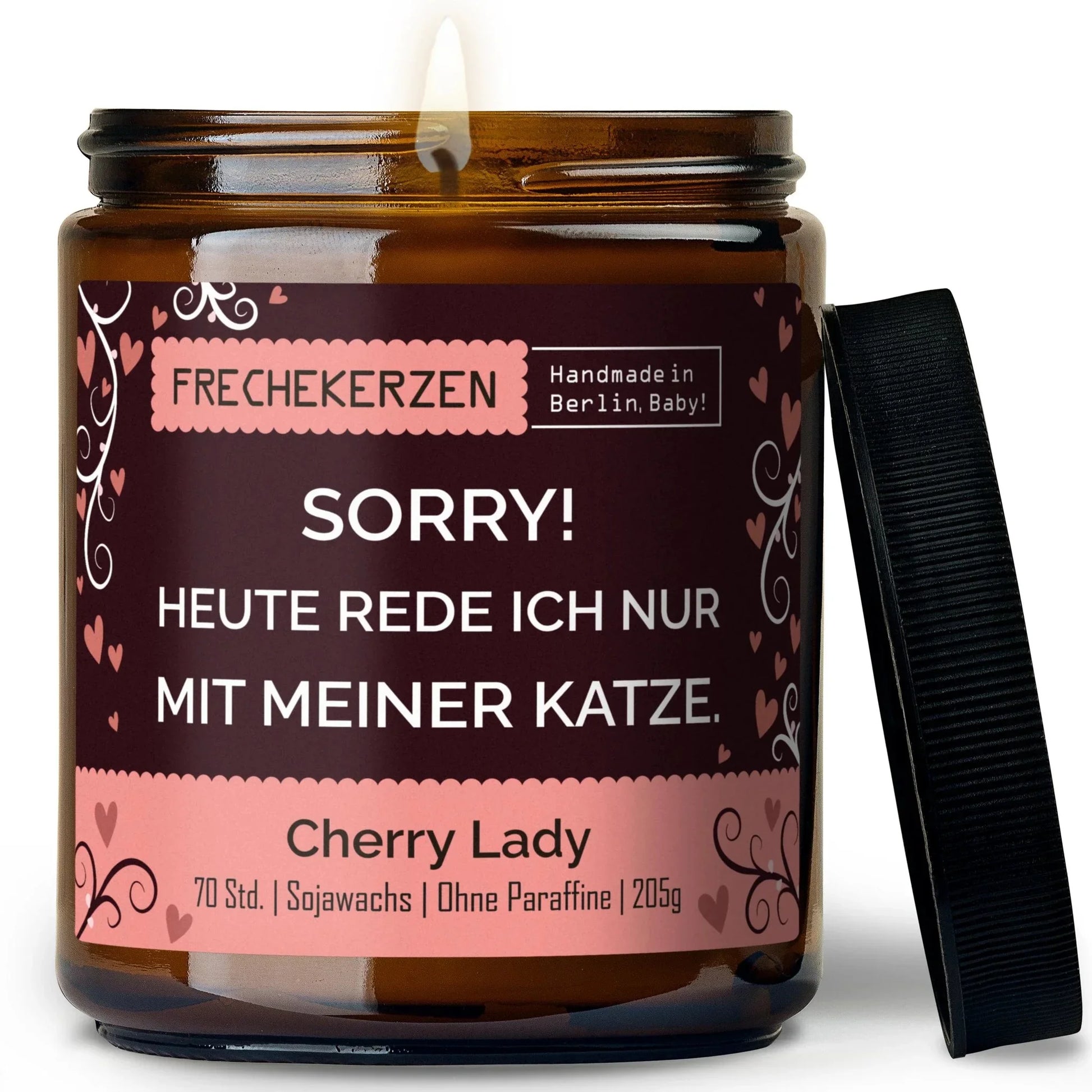 Sojawachs Kerze | sorry! heute rede ich nur mit meiner katze. by mysoy