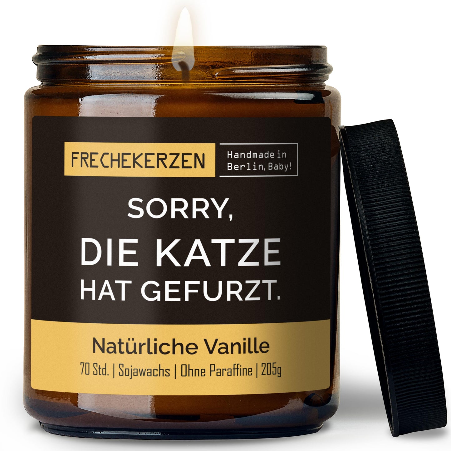Freche Kerze | sorry, die katze hat gefurzt.