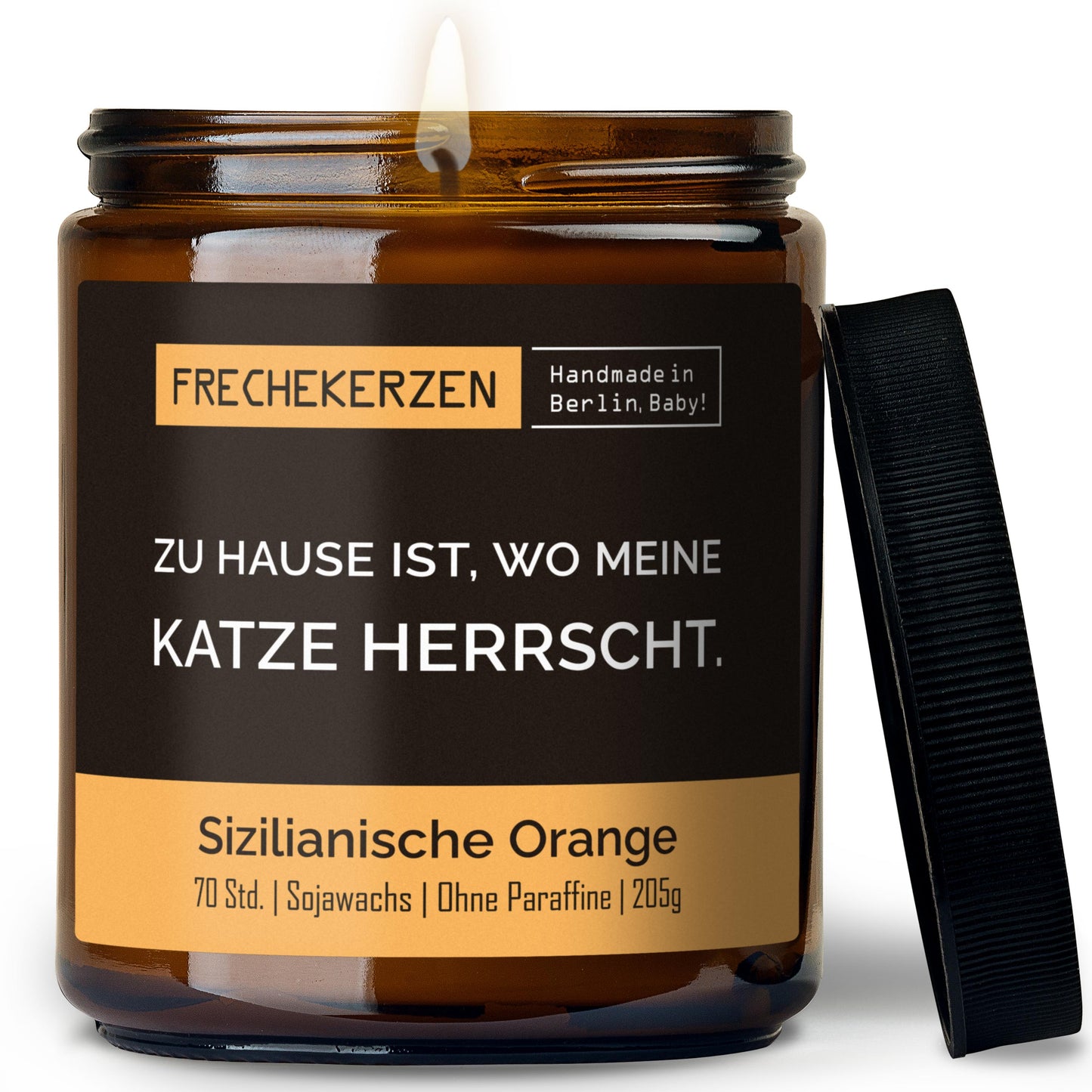 Freche Kerze | zu hause ist, wo meine katze herrscht.