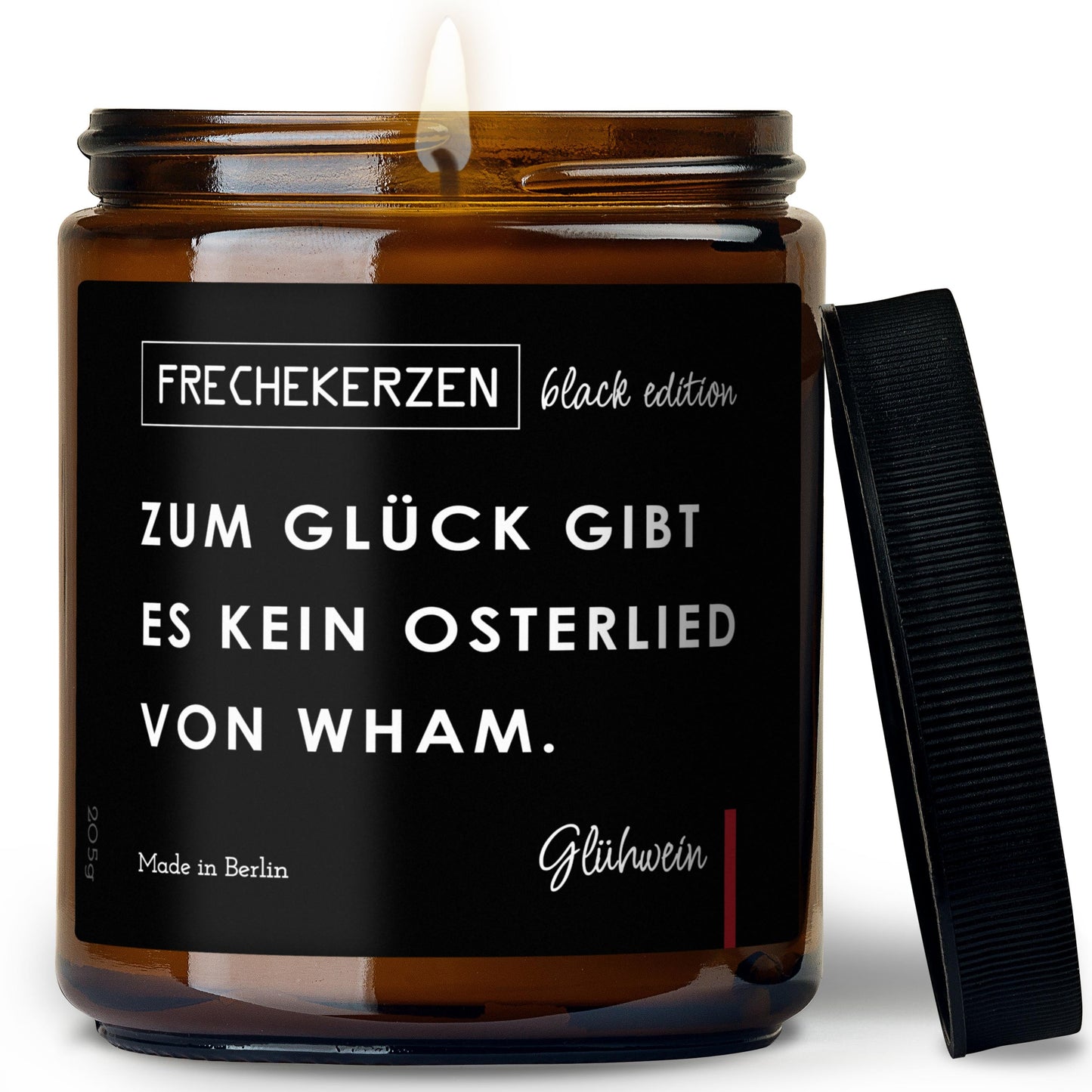 Duftkerze mit Spruch | zum glück gibt es kein osterlied von wham.