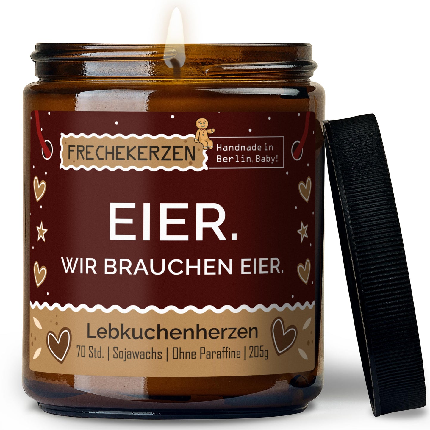 Freche Kerze | eier. wir brauchen eier.