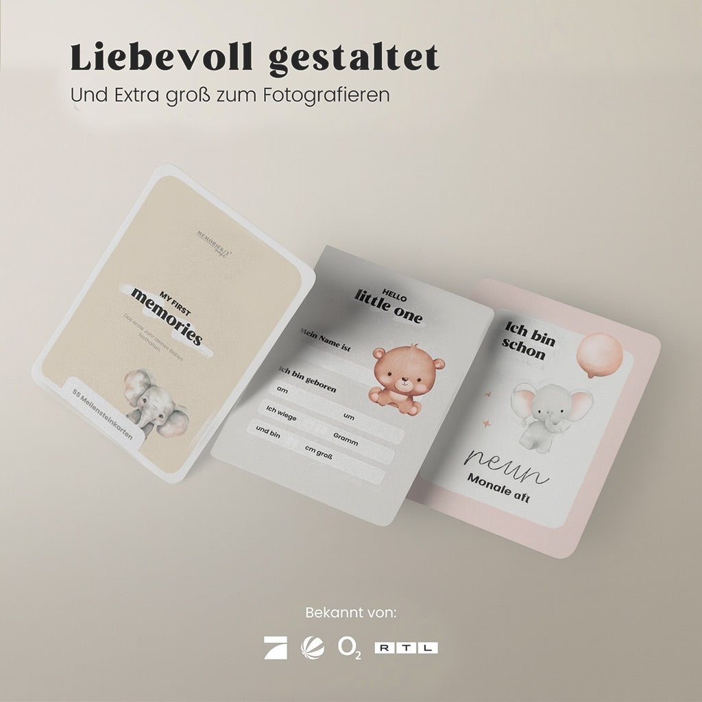 Meilensteinkarten für Babys