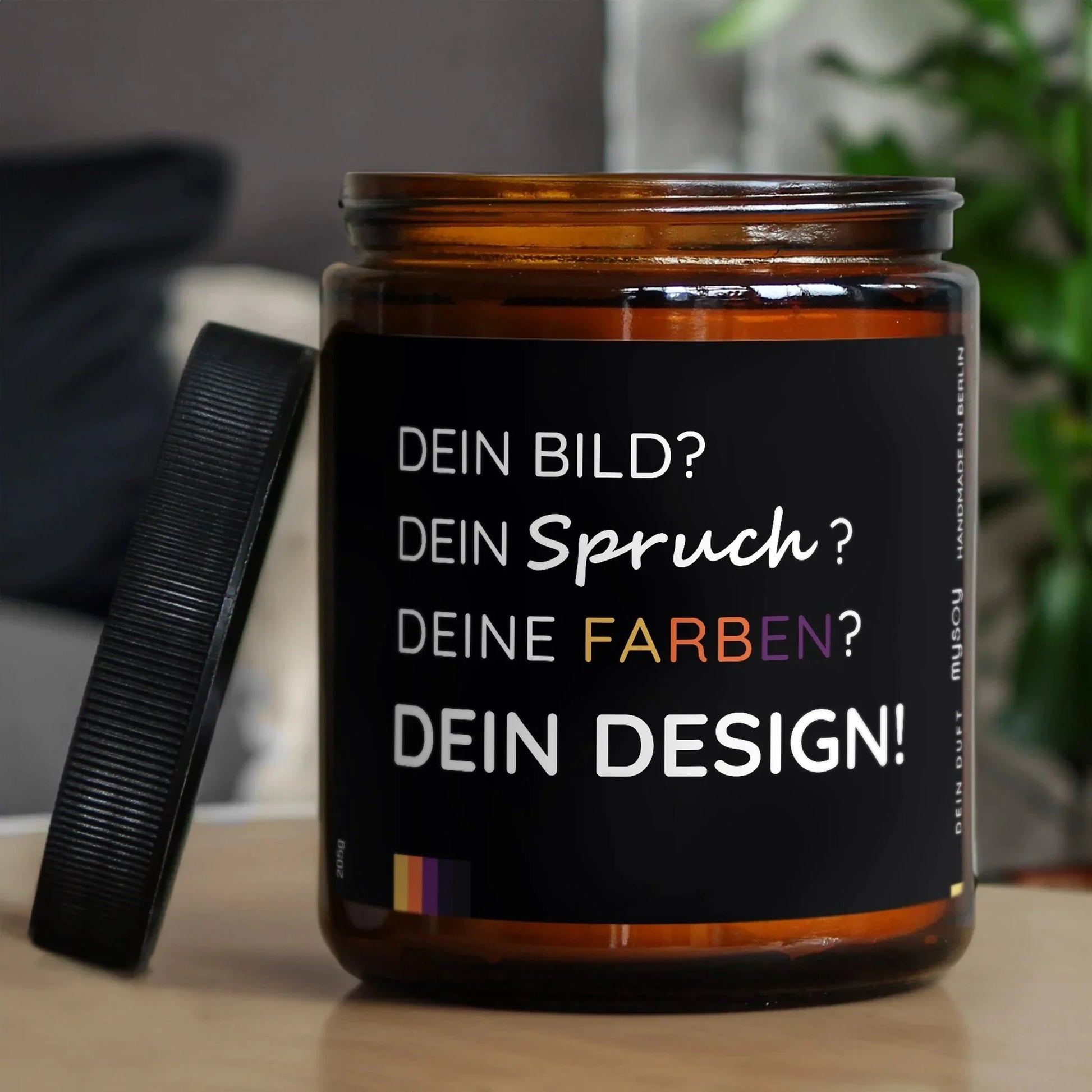 Personalisierte Duftkerze | Kerze mit eigenem Foto, Spruch oder Logo by mysoy