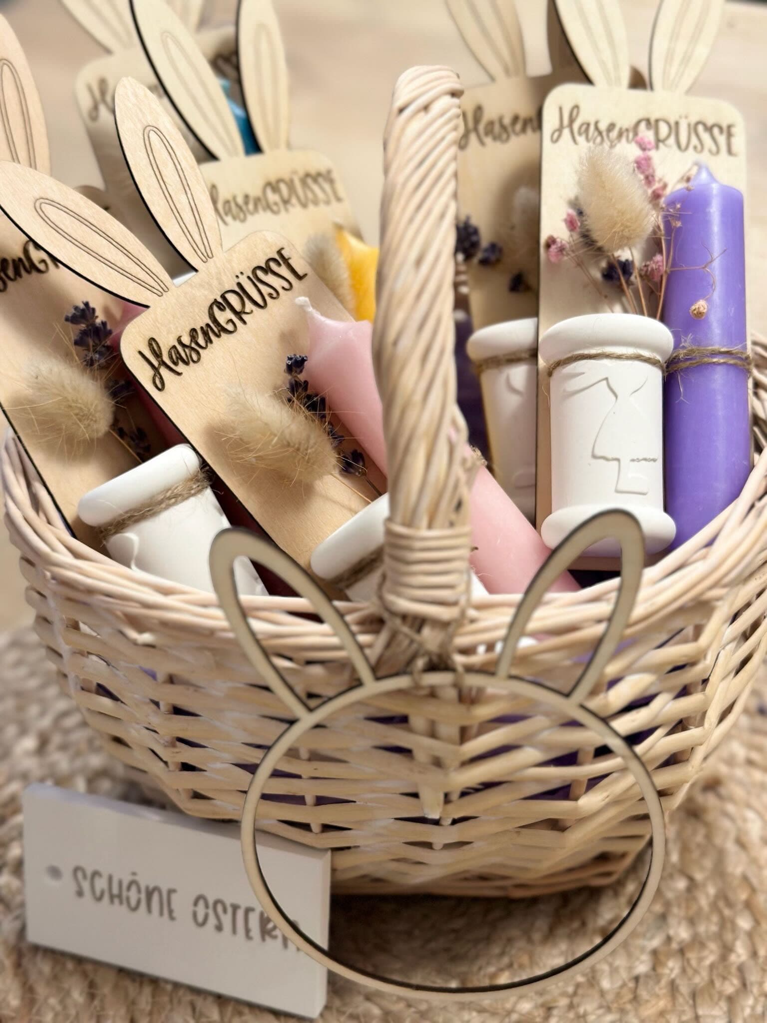 Ostergrüße zum Verschenken: Handgefertigte Osterdeko aus Holz - Mitbringsel